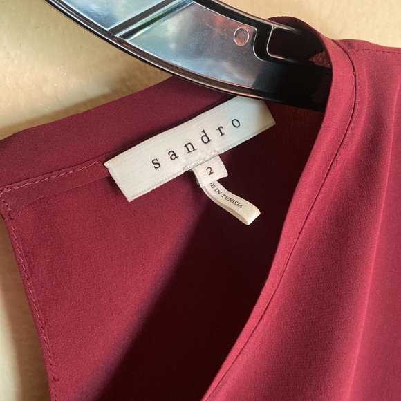 Sandro Sleeveless Silk Top - Picture 2 of 5